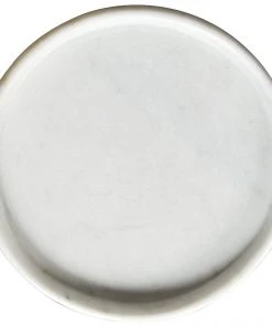 Noir 16, Round Tray, White Stone