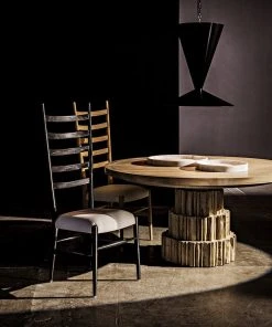 Noir 16, Round Tray, White Stone