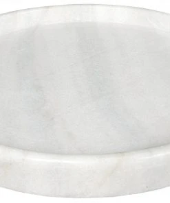 DECOR Noir 20, Round Tray, White Stone