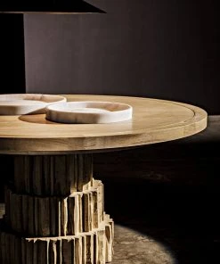 DECOR Noir 20, Round Tray, White Stone