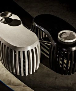 DECOR Noir 20, Round Tray, White Stone