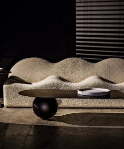 DECOR Noir 20, Round Tray, White Stone