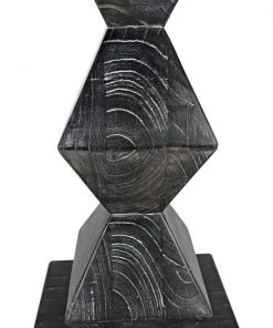 Noir Brancusi Sculpture, Cinder Black
