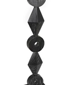 DECOR Noir Totem Sculpture, Cinder Black
