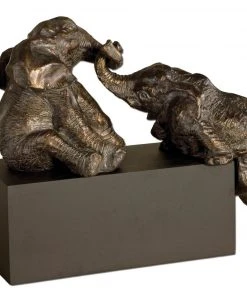 DECOR Uttermost Playful Pachyderms Bronze Figurines
