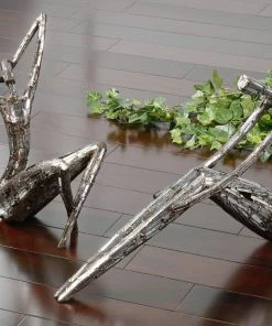 Uttermost Dahy Antique Silver Statues, Set/2 DECOR