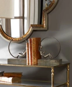 DECOR Uttermost Lounging Reader Antique Bookends Set/2