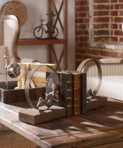 DECOR Uttermost Lounging Reader Antique Bookends Set/2