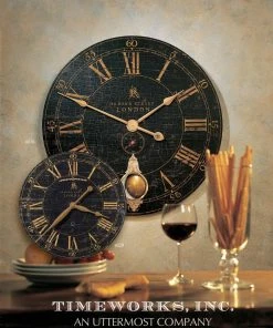 Uttermost Bond Street 30" Black Wall Clock 7 Uttermost Bond Street 30