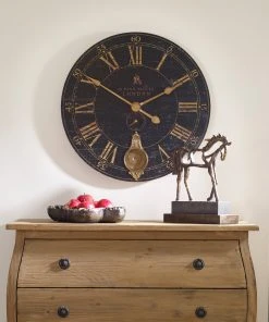 Uttermost Bond Street 30" Black Wall Clock