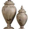 DECOR Uttermost Brisco Carved Wood Finials, Set/2