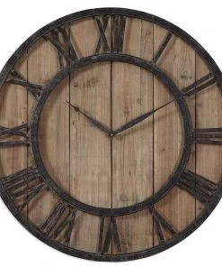 Uttermost Powell Wooden Wall Clock DECOR