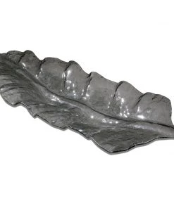 Uttermost Smoked Leaf Glass Tray