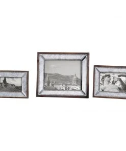 Uttermost Daria Antique Mirror Photo Frames S/3 Picture Frames