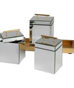Uttermost Faustina Mirrored Boxes And Tray S/4