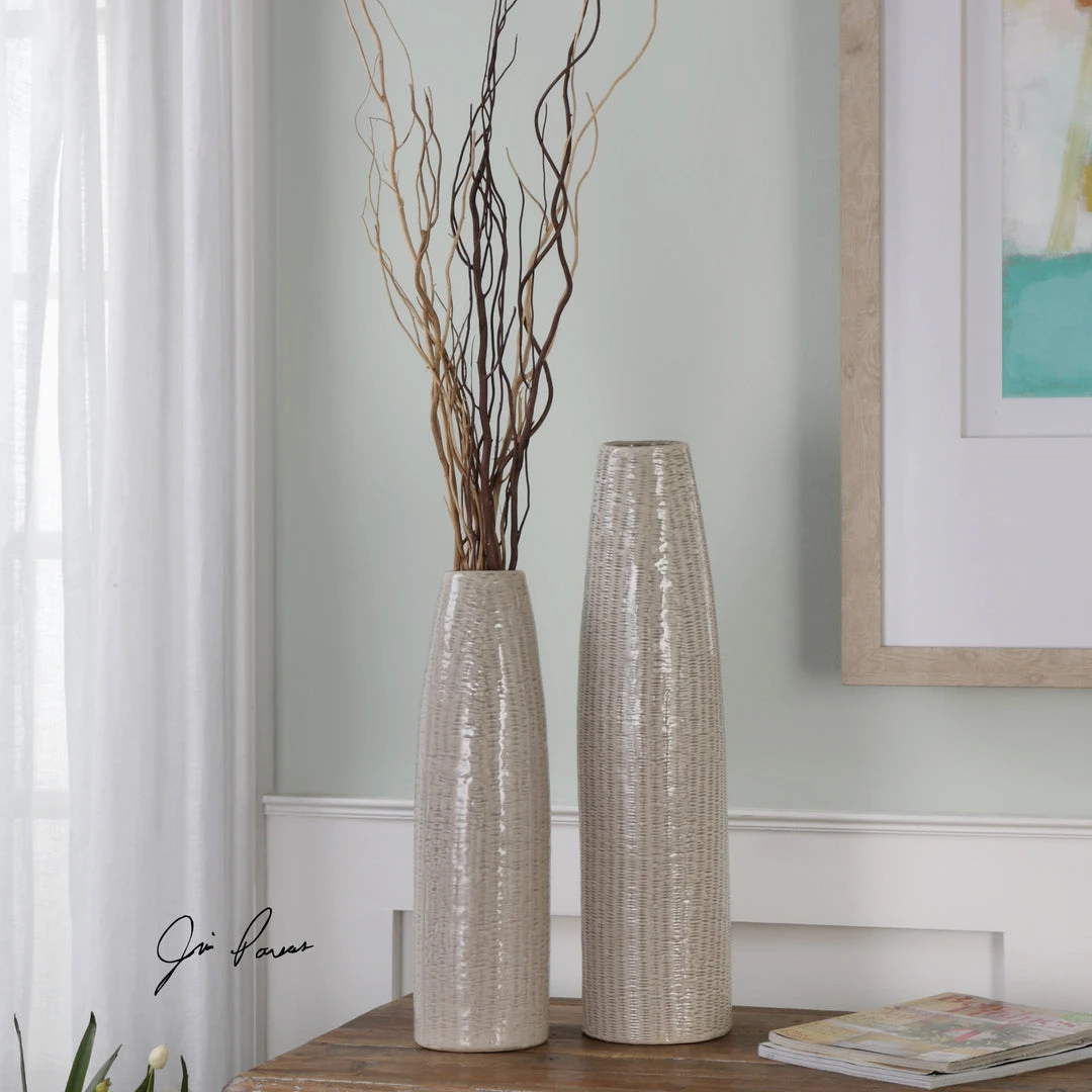 Uttermost Sara Textured Ceramic Vases S/2 DECOR 4 Uttermost Sara Textured Ceramic Vases S/2 DECOR