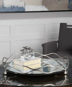 Uttermost Rachele Mirrored Silver Tray