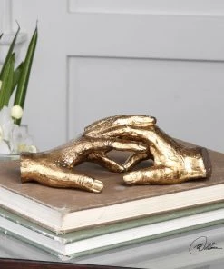 Uttermost Hold My Hand Gold Sculpture DECOR