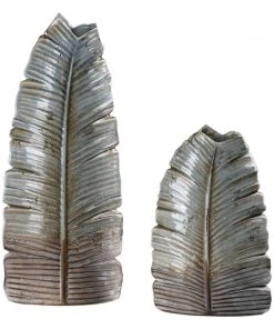 DECOR Uttermost Invano Leaf Vases S/2