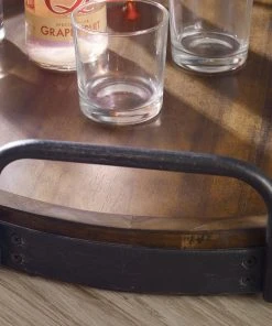 DECOR Uttermost Reine Round Wooden Tray