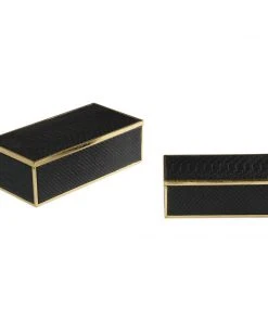 Uttermost Ukti Alligator Patterned Boxes S/2