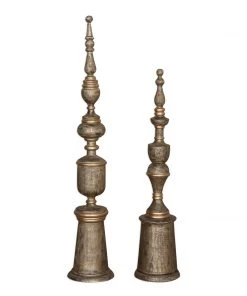 Uttermost Nalini Antique Gold Finials S/2 DECOR