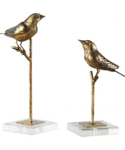 Uttermost Passerines Bird Sculptures S/2