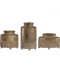 Uttermost Kallie Metallic Golden Vessels S/3