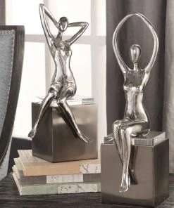 Uttermost Jaylene Silver Sculptures, S/2 DECOR