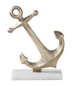 DECOR Uttermost Drop Anchor Antique Gold Sculpture