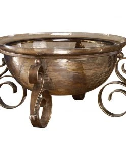 Uttermost Alya Bronze Glass Bowl