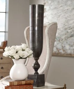 DECOR Uttermost Kaylie Black Nickel Vase