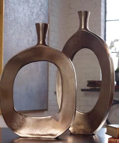 Uttermost Kyler Textured Bronze Vases Set/2