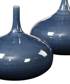 Uttermost Zayan Blue Vases, S/2