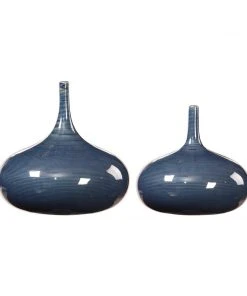 Uttermost Zayan Blue Vases, S/2