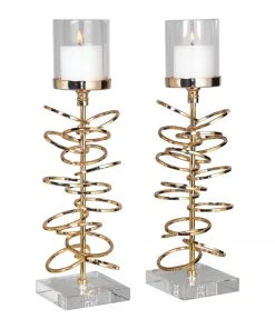 Uttermost Tala Rose Gold Candleholders Set/2 8 Uttermost Tala Rose Gold Candleholders Set/2