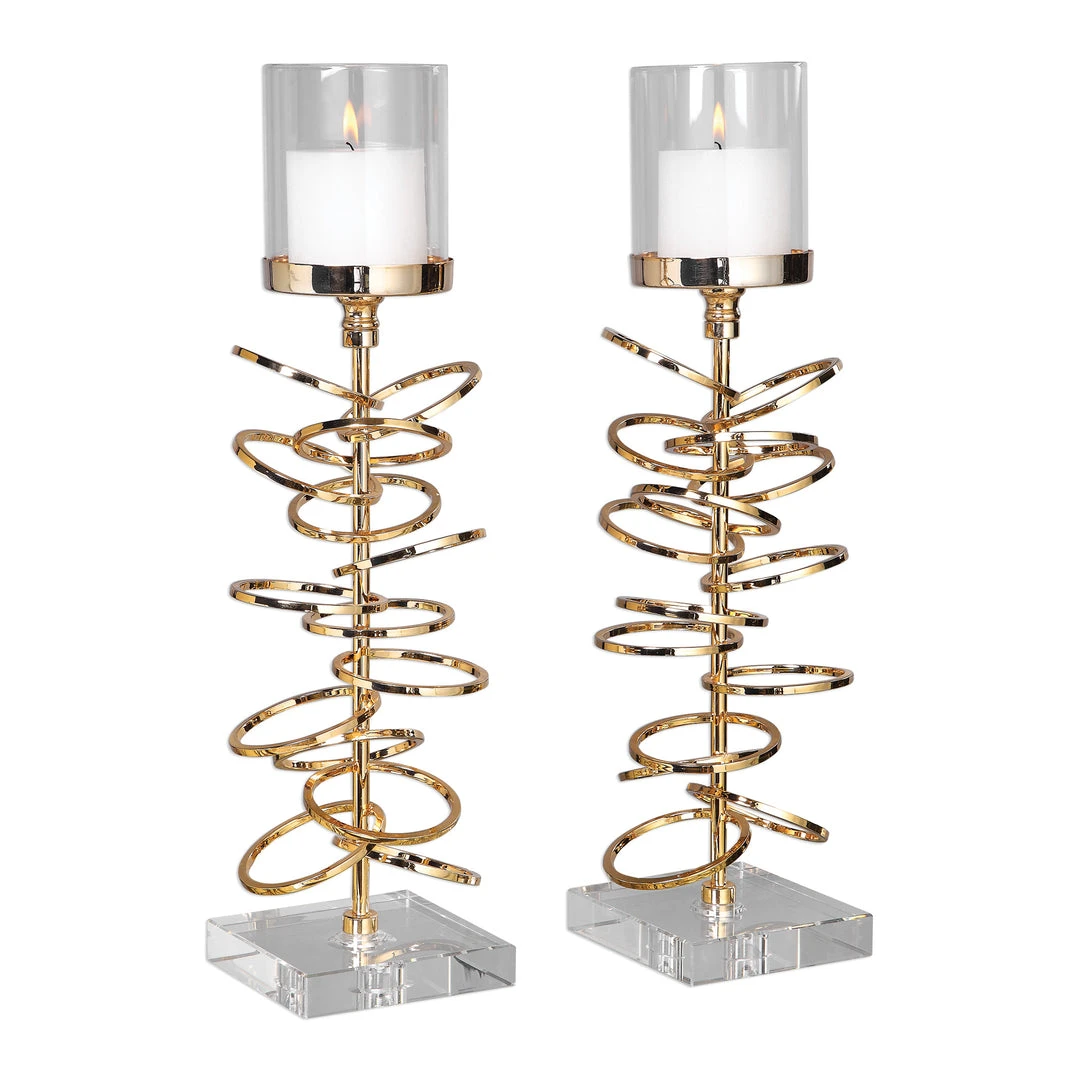 Uttermost Tala Rose Gold Candleholders Set/2 5 Uttermost Tala Rose Gold Candleholders Set/2