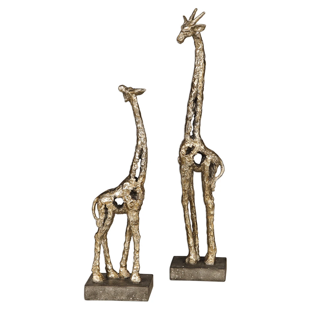 Uttermost Masai Giraffe Figurines, S/2 3 Uttermost Masai Giraffe Figurines, S/2