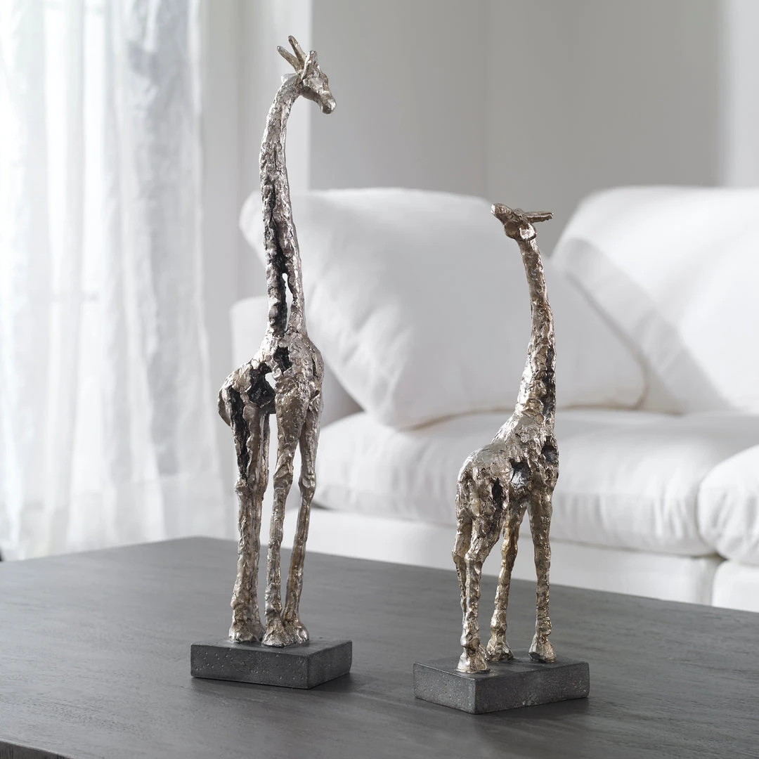 Uttermost Masai Giraffe Figurines, S/2 4 Uttermost Masai Giraffe Figurines, S/2