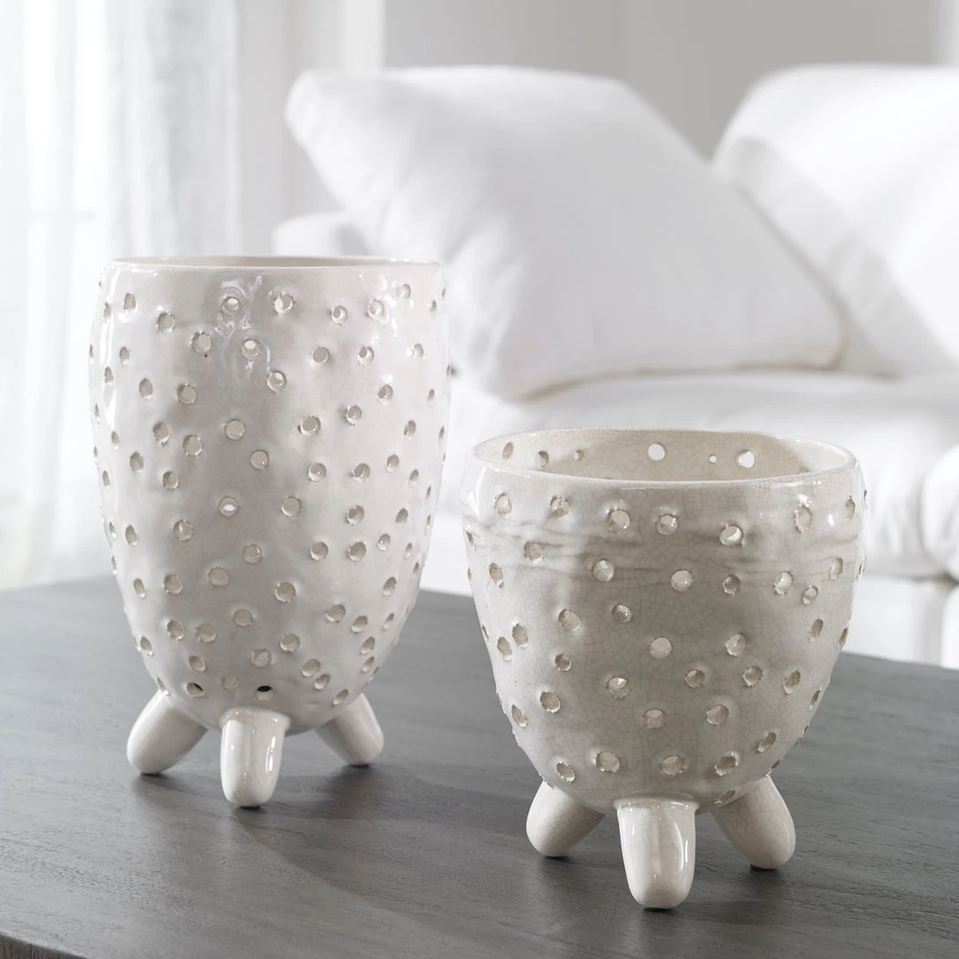 Uttermost Milla Mid-Century Modern Vases, S/2 4 Uttermost Milla Mid-Century Modern Vases, S/2