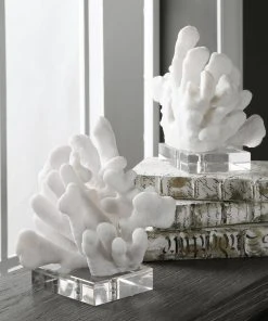 Uttermost Charbel White Bookends, Set/2 DECOR