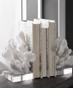Uttermost Charbel White Bookends, Set/2 DECOR
