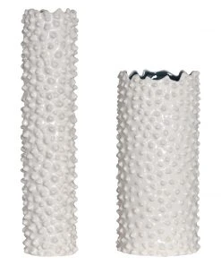 DECOR Uttermost Ciji White Vases, Set/2