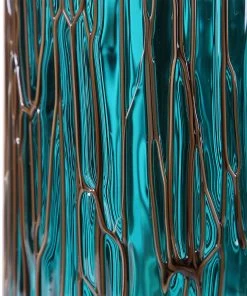 Candle Holders & Hurricanes Uttermost Almanzora Teal Glass Candleholders S/2