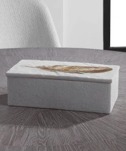 Uttermost Nephele White Stone Box