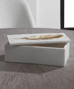 Uttermost Nephele White Stone Box
