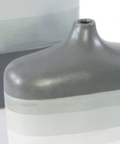 Uttermost Guevara Striped Gray Vases, S/2