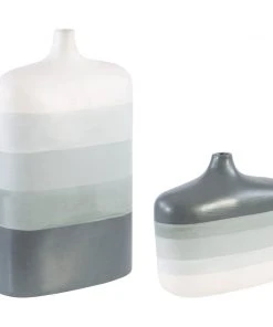 Uttermost Guevara Striped Gray Vases, S/2