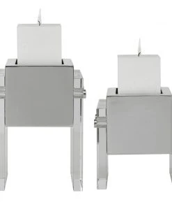 Candle Holders & Hurricanes Uttermost Sutton Square Candleholders, S/2 12 Candle Holders & Hurricanes Uttermost Sutton Square Candleholders, S/2