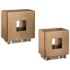 Uttermost Rooney Brass Cubes, S/2